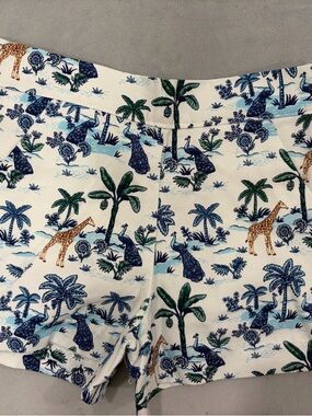 Janie & Jack Tropical Animal Print Shorts - Cream Base w/ Blue & Green Motif NWT